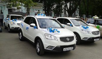 Машина на свадьбу Ssanyong Rexton № С5107, белый