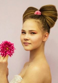 Cвадебная прическа Б18724 с собранными волосами