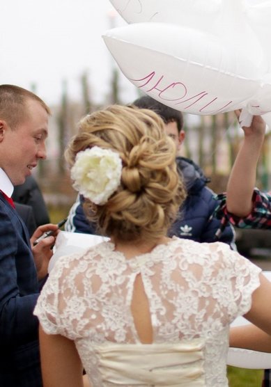 Прическа на свадьбу Б19018 - Стилист-визажист Алевтина Балынина