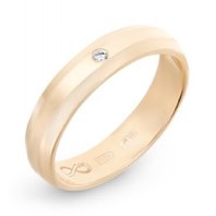 Обручальное кольцо R01-WED-00007-М12835 из красного золота, гладкое