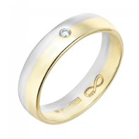 Обручальное кольцо R01-WED-00020-М12839 комбинированное, гладкое