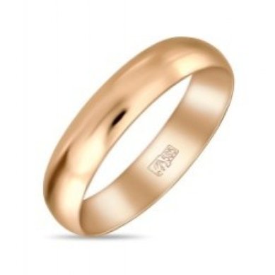 Обручальное кольцо R01-R-040-185-М12833 - Ювелирный бренд Московский ювелирный завод